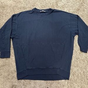 Express One Eleven Men's Deep Blue Crewneck Sweater A-97